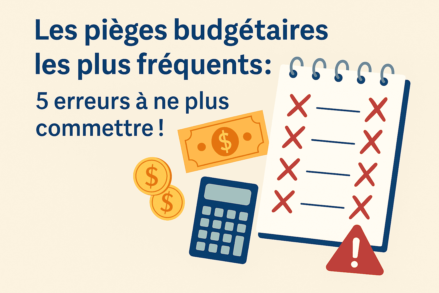 Illustration représentant les erreurs budgétaires les plus courantes
